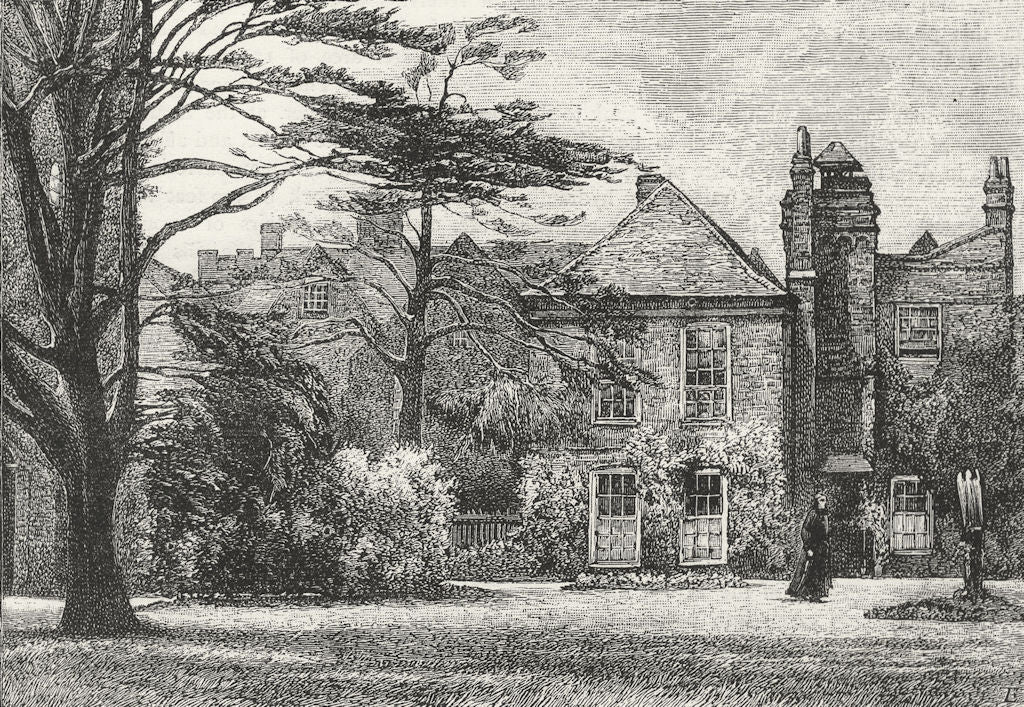 PLAISTOW AND EAST HAM. Anne Boleyn's Castle 1888 old antique print picture